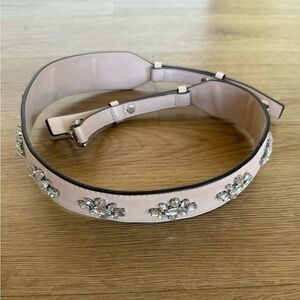 Michael Kors Adjustable Light Pink Nude Crystal Embellished Removable Bag Strap